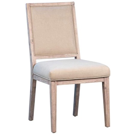 DOV24045 : Ghế Tựa Gỗ Tràm, Giả Cổ + Đệm Bọc Vải